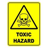 Toxic Hazard Warning Safety Sign